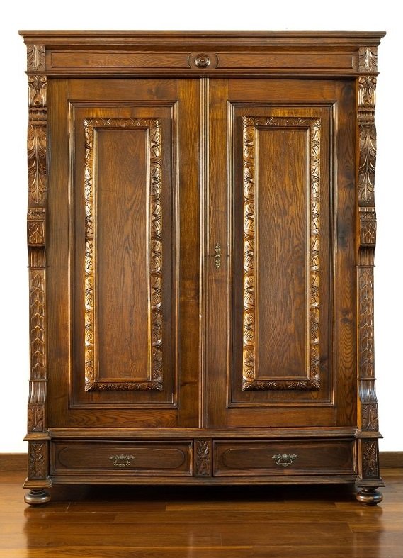 Carved antique armoire from a Palm Beach estate